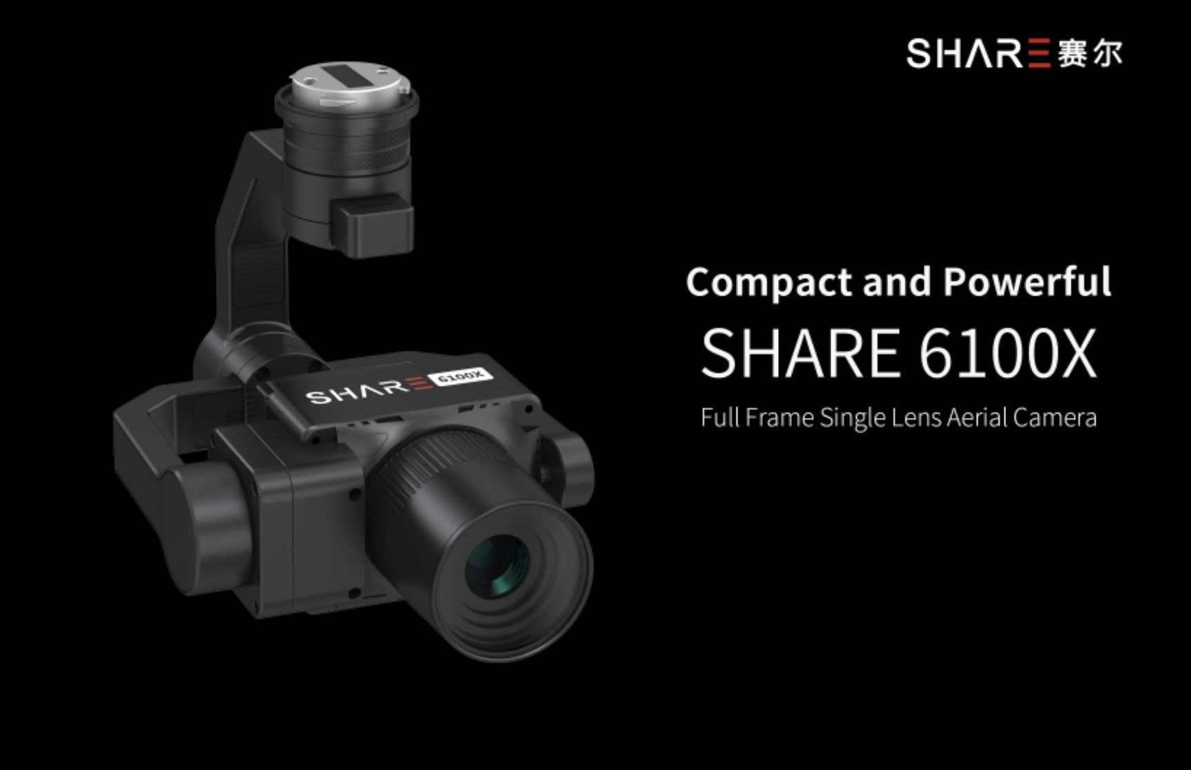 SHARE 6100X - كاميرا جوية بدون طيار كاملة الإطار وعدسة واحدة بدقة 61 ميجابكسل 3 SHARE 6100X, Compact aerial camera for GCP-free modeling and UAV drone use.