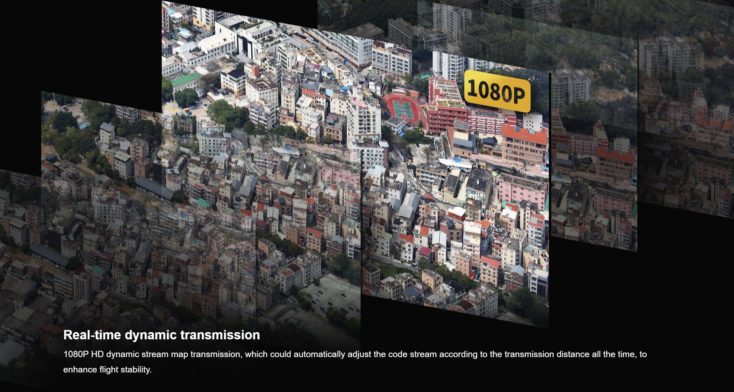 SHARE 6100X - كاميرا جوية بدون طيار كاملة الإطار وعدسة واحدة بدقة 61 ميجابكسل 5 SHARE 6100X, Real-time 1080p HD video streaming with adjustable compression for stable flights.