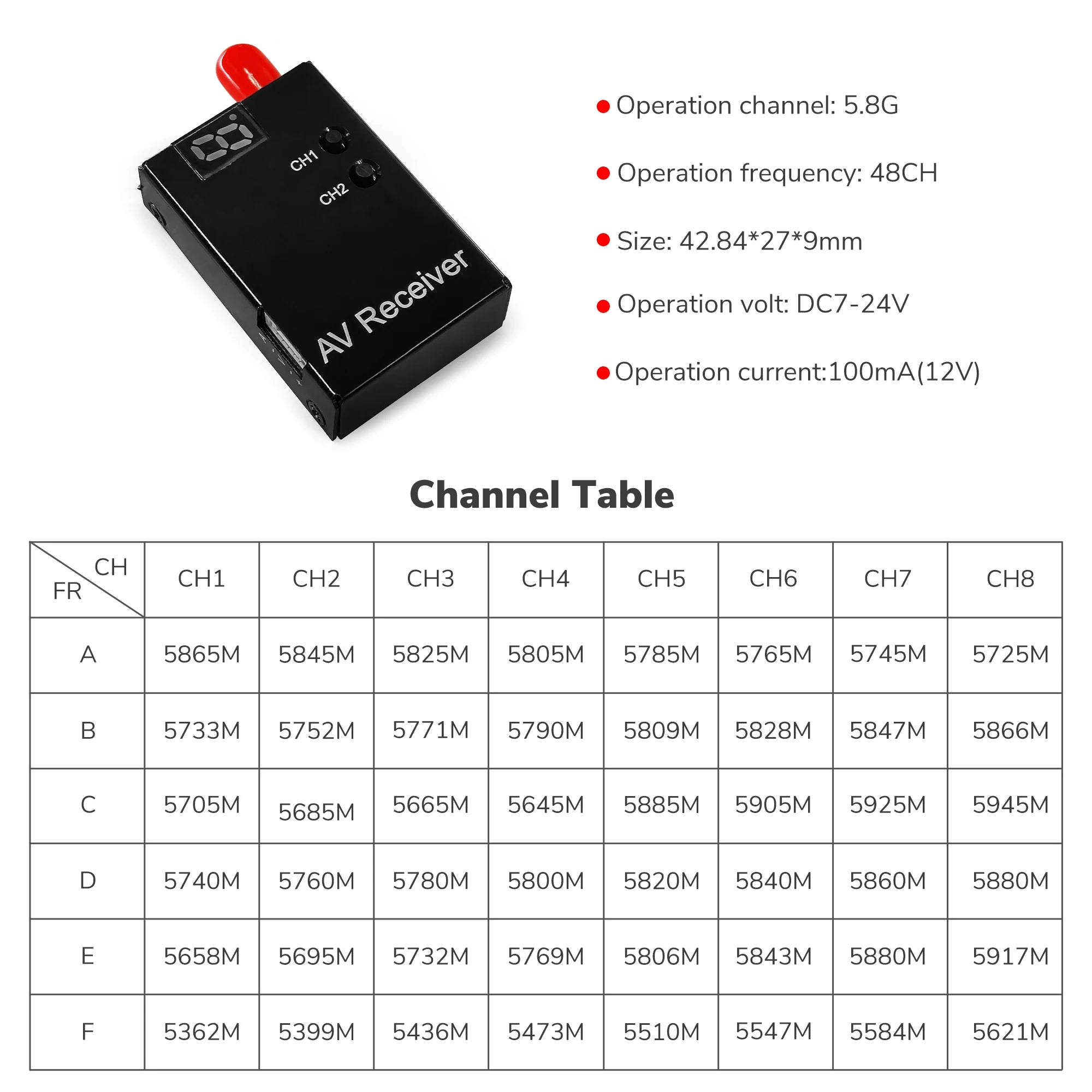 EWRF 800TVL Micro Camera with OSD - 5.8G 48CH 200