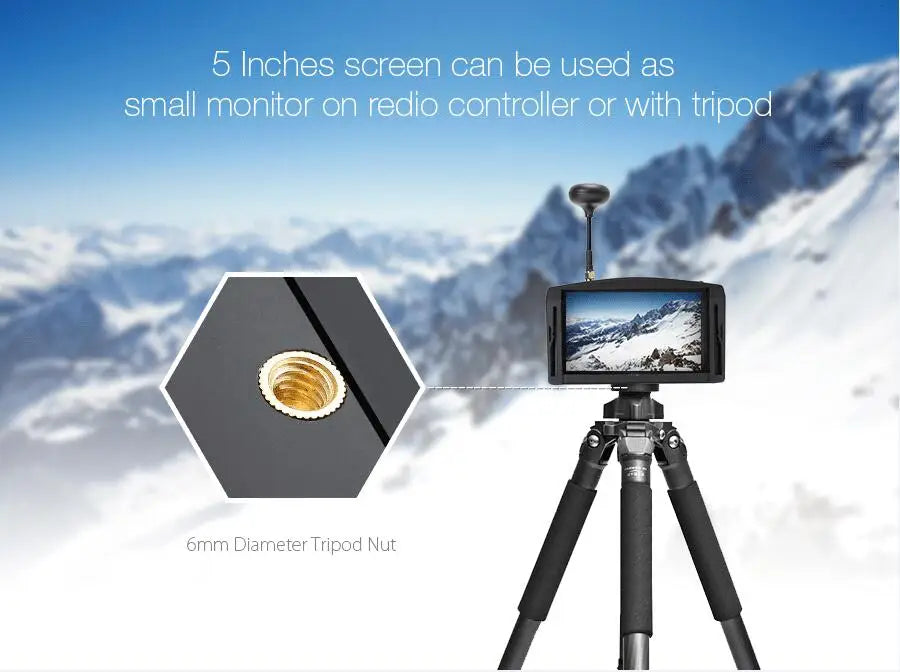 Eachine EV800 5 بوصة 800x480 FPV نظارات فيديو 5.8G 40CH Raceband البحث التلقائي بناء في البطارية 12 5 Inches screen can be used as small monitor on redio controller or with tripod 6