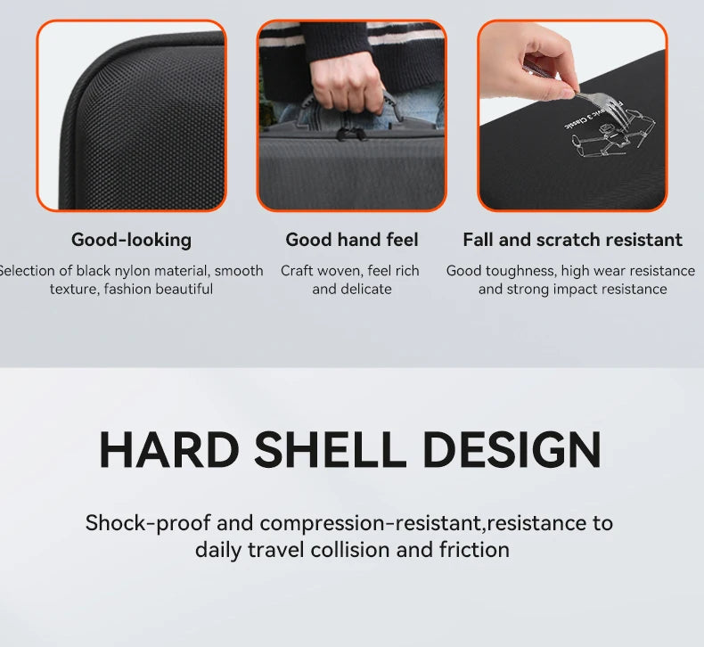 Storage Bag Suitable for DJI Mavic 3 Classic, Good-looking Good hand feel Fall and scratch resistant election of black nylon material, smooth Craft 