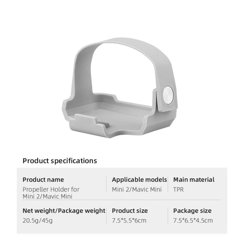 Product specifications Applicable models Main material Propeller Holder for Mini 2/Mavic Mini