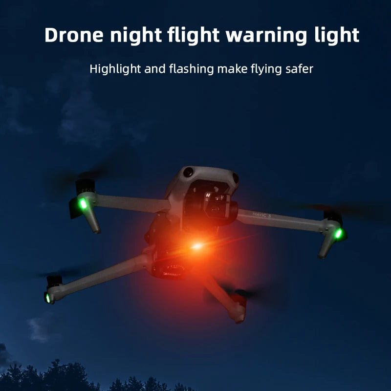العالمي بدون طيار ستروب أضواء LED مصباح ل DJI Mavic 3/2/MINI 3 Pro/Air2/2S/MINI 2/SE مؤشر الإشارة بدوره أضواء ضوء إحترافي 10 Drone night flight warning light Highlight and flashing make flying