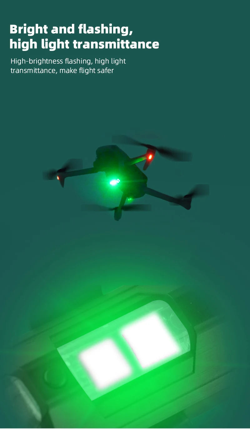 العالمي بدون طيار ستروب أضواء LED مصباح ل DJI Mavic 3/2/MINI 3 Pro/Air2/2S/MINI 2/SE مؤشر الإشارة بدوره أضواء ضوء إحترافي 16 bright and flashing, high light transmittance, make flight safer .