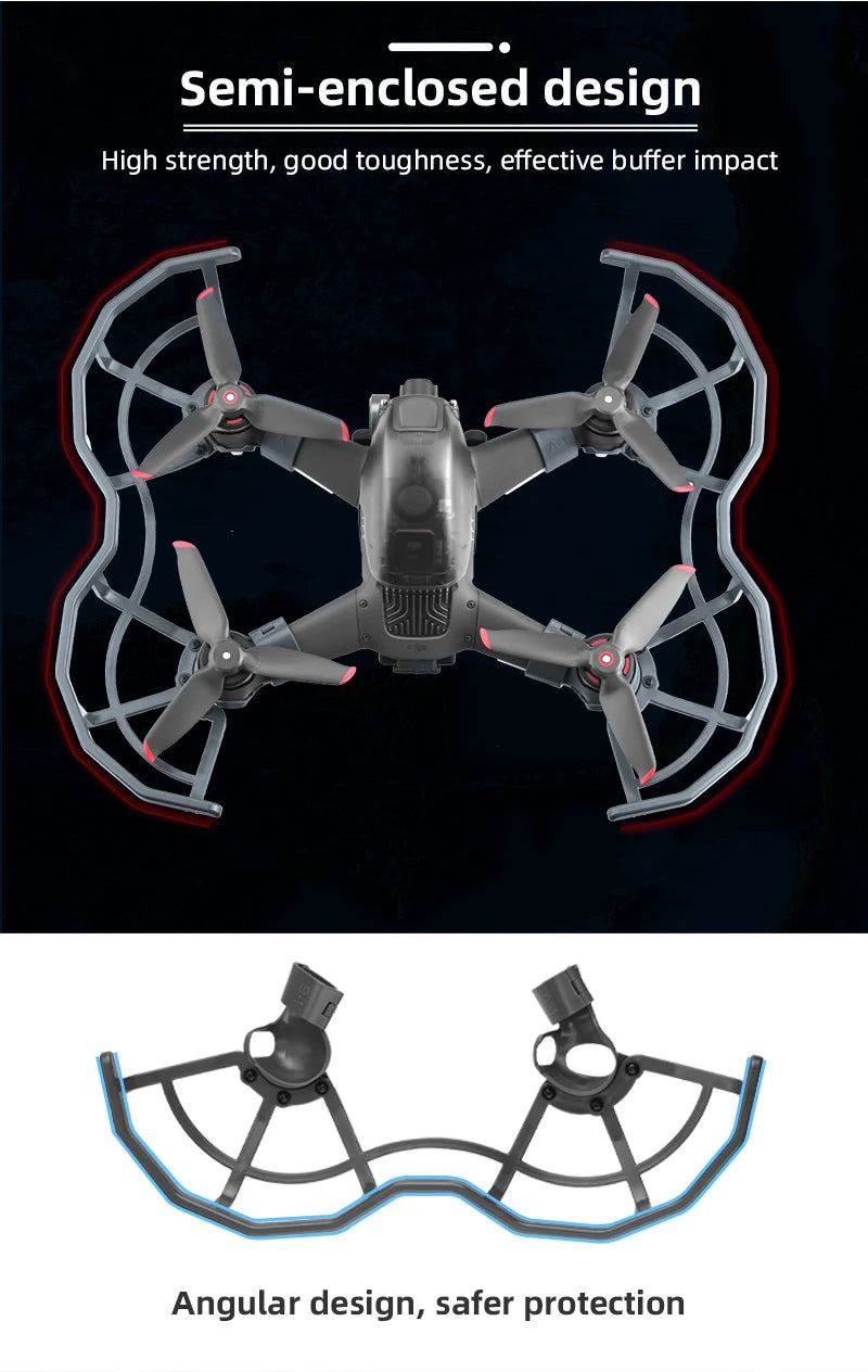 DJI FPV Propeller, Semi-enclosed design High strength, good toughness, effective buffer impact Angular