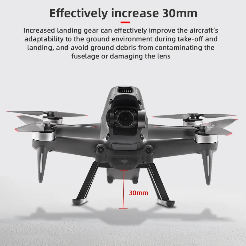 DJI FPV Propeller, Increased landing gear can effectively improve the aircraft's adaptability to the ground environment during take