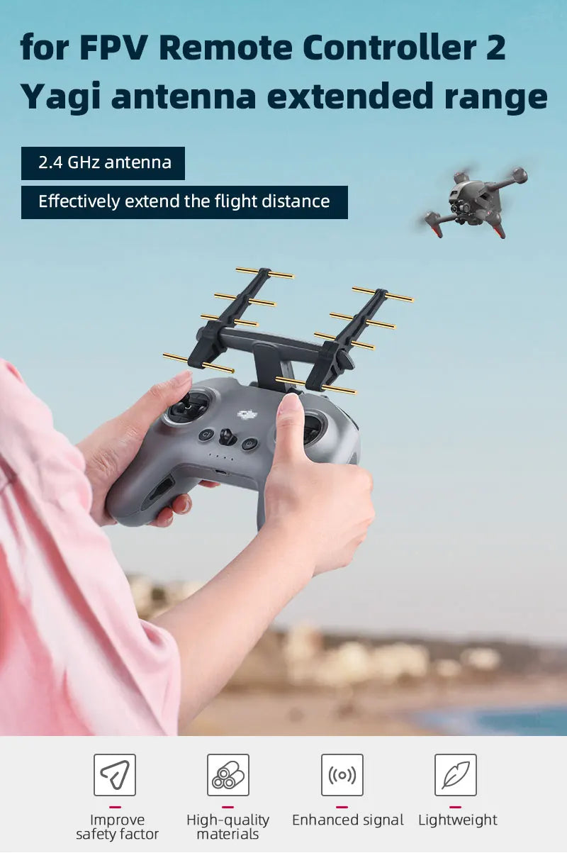 DJI FPV Propeller, FPV Remote Controller 2 Yagi antenna extended range 2.4 GHz antenna Effectively