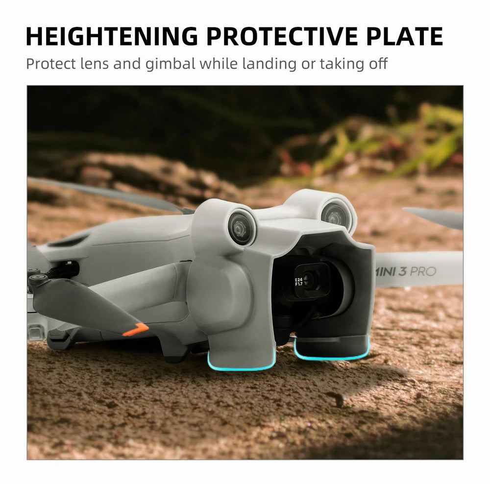 ل DJI Mini 3 Pro غطاء العدسة ظلة حامي غطاء عدسة هود مكافحة وهج Sunhood Gimbal حافظة الحرس الطائرة بدون طيار المثبت الملحقات 30 HEIGHTENING PROTECTIVE PLATE Protect lens and gimbal while