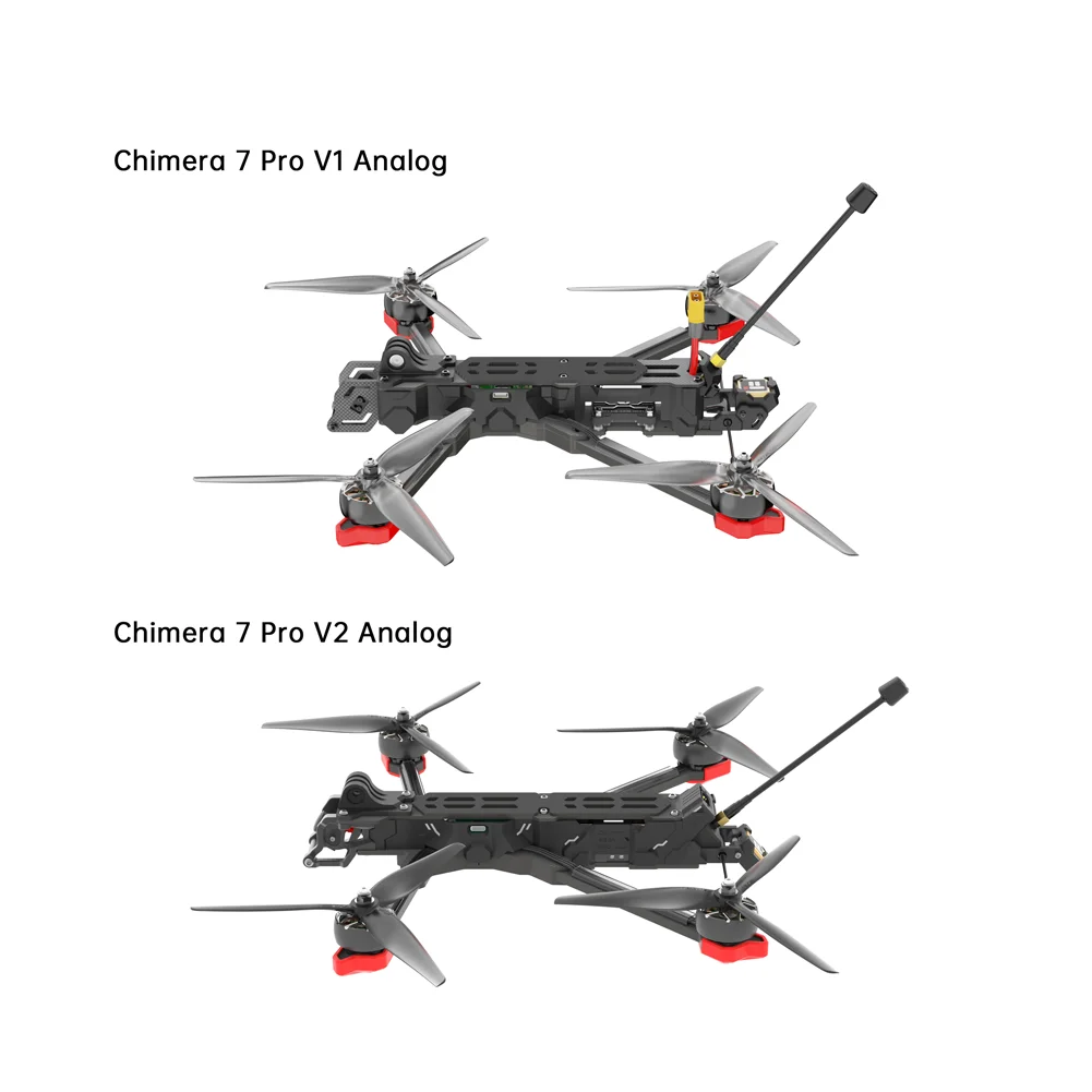 iFlight Chimera7 Pro تناظري V2 6S FPV طويل المدى BNF مع RaceCam R1 Mini 1200TVL 2.5 مللي متر Cam/XING2 2809 1250KV محرك لـ FPV 7 Illuminated side panels and 360-degree TPU protective parts