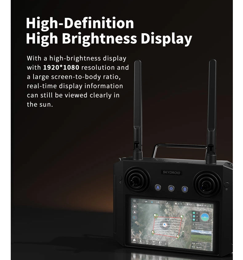 طائرة تدريب بدون طيار Skydroid MX450 - كاميرا 1080P 5KM طويلة المدى 450 مم قاعدة عجلات متعددة الوظائف للتدريب بدون طيار RTF طائرة بدون طيار صناعية 16 Skydroid MX450 Training Drone, high-brightness display with 1920*1080 resolution and screen-to-body ratio