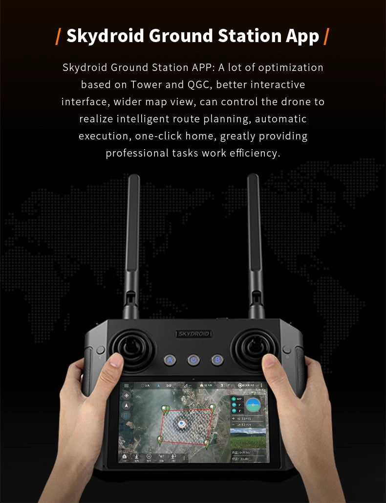 طائرة تدريب بدون طيار Skydroid MX450 - كاميرا 1080P 5KM طويلة المدى 450 مم قاعدة عجلات متعددة الوظائف للتدريب بدون طيار RTF طائرة بدون طيار صناعية 18 Skydroid MX450 Training Drone, Skydroid Ground Station App: a lot of optimization based on Tower and QGC