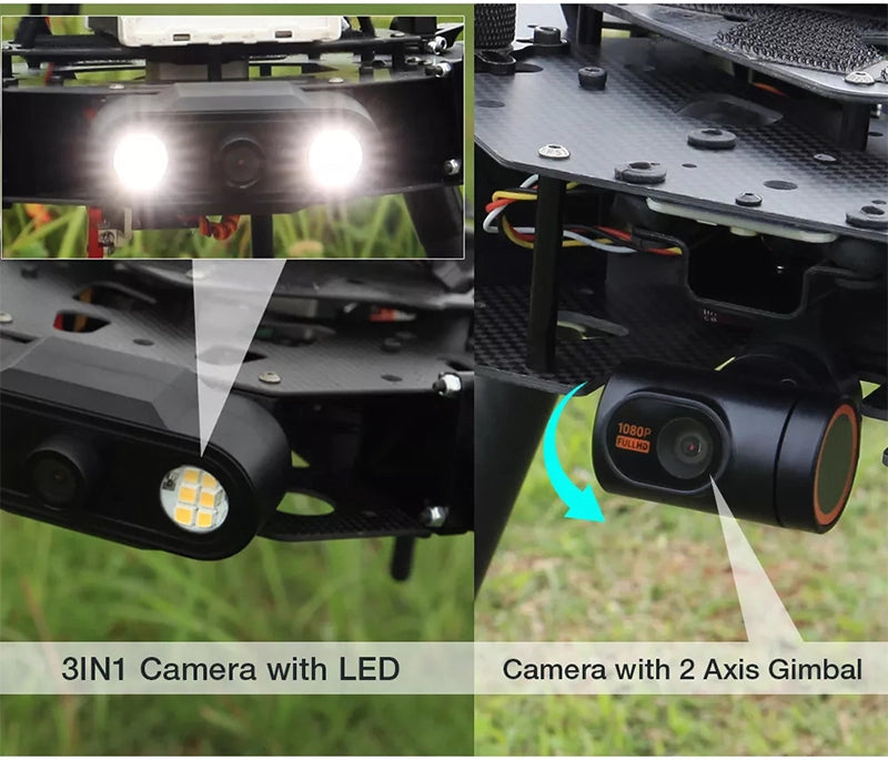 ARRIS M900 Industrial Drone, 1o80p 3IN1 Camera with LED Camera with 2 Axis Gimbal