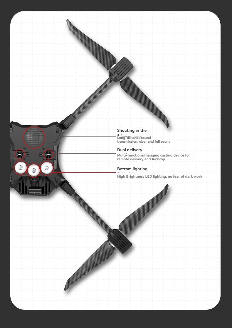 RCDrone, jinng-distance casting device for remote delivery and AirDrop Bottom lighting