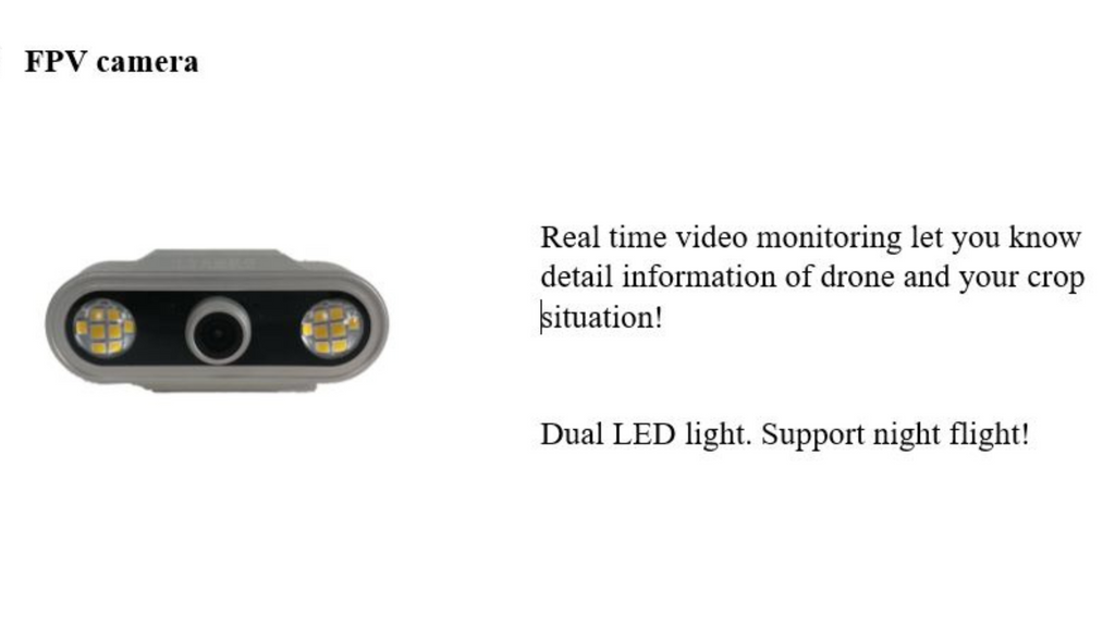 TTA G300 30L Agriculture Drone, FPV camera Real time video monitoring let you know detail information of drone and your crop situation