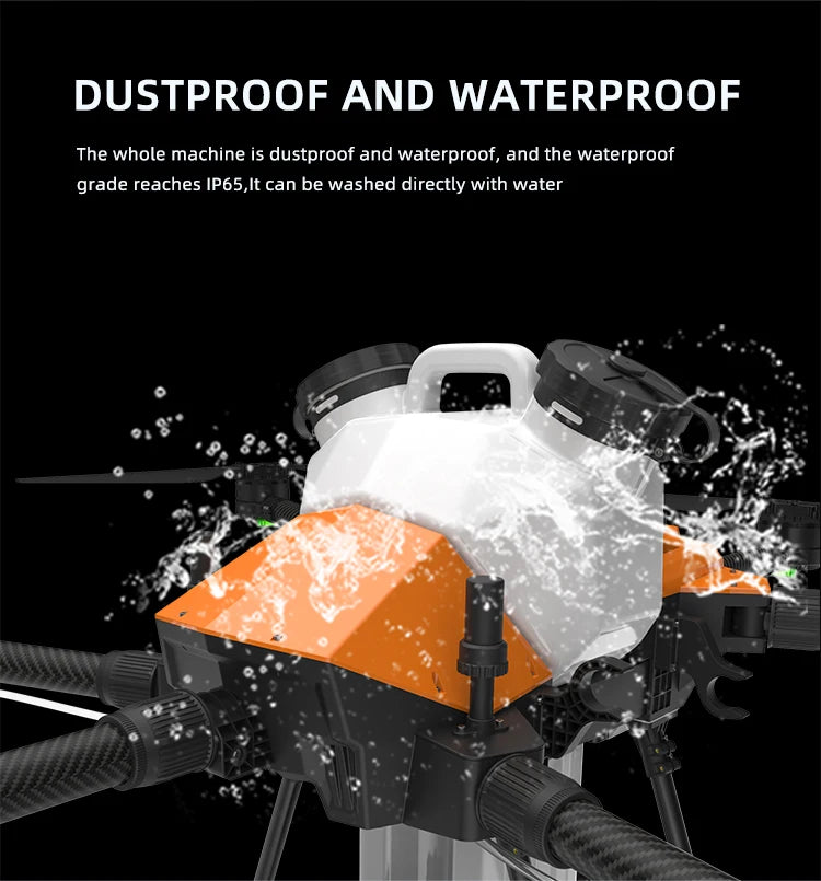 EFT G616 16L Agriculture Drone, the whole machine is dustproof and waterproof, and the waterproof grade reaches IP6S 