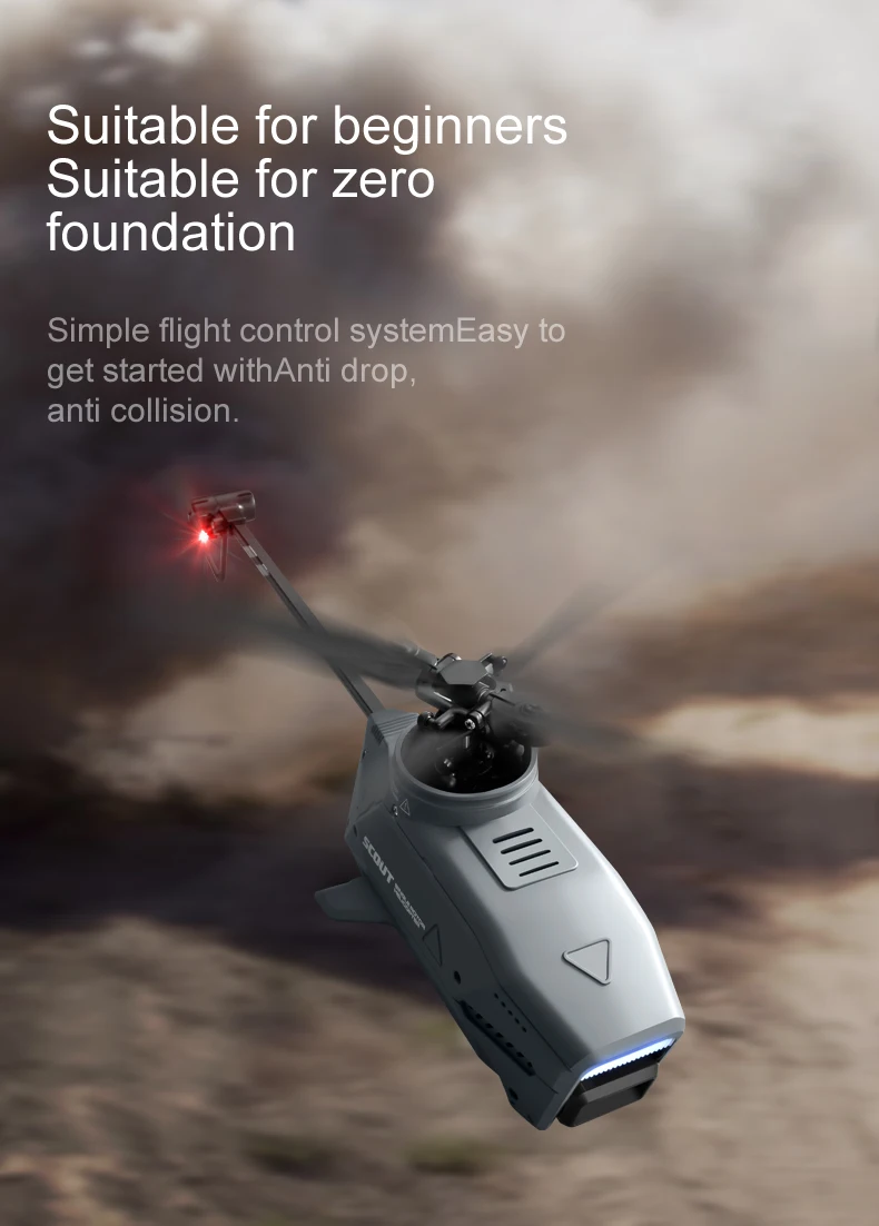 L1 RC Helicopter, Suitable for beginnersSuitable for zero foundation Simple flight control systemEasy to start with