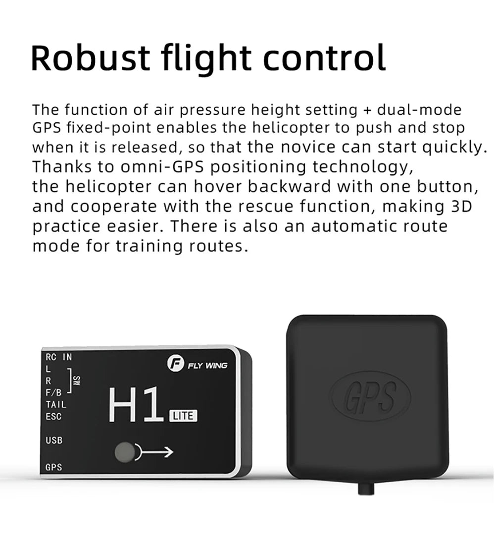 طائرات هليكوبتر Fly Wing FW450L V2.5 RC - جهاز تحكم عن بعد RTF FBL 3D GPS APP إرجاع تلقائي مع نظام التحكم في الطيران H1 6CH مروحية للبالغين 38 Fly Wing FW450L V2.5 RC Helicopters, thanks to omni-GPS positioning technology, the helicopter can hover backward with one button
