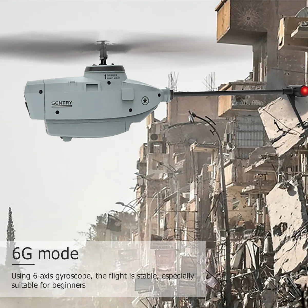 C127 2.4G RC Helicopter - كاميرا احترافية 720P 6 محاور جيروسكوبية WIFI Sentry Spy RC بدون طيار زاوية واسعة مجداف واحد بدون جنيحات 28 C127 2.4G RC Helicopter, SENIRY 6G mode Using 6-axis gyroscope, the