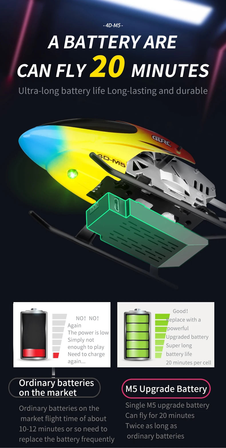 4DRC M5 RC Helicopter, eplace with a Again Ipowerful The power is low Simply not Upgraded battery