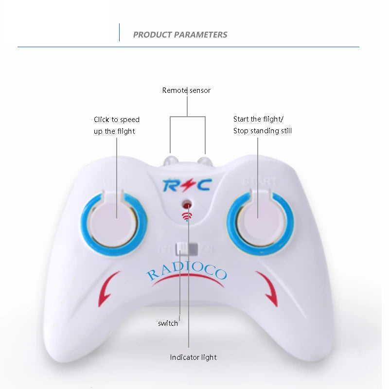ZN5168 RC Helicopter, PRODUCT PARAMETERS Remote sensor Click to speed Start the flightf up the flight