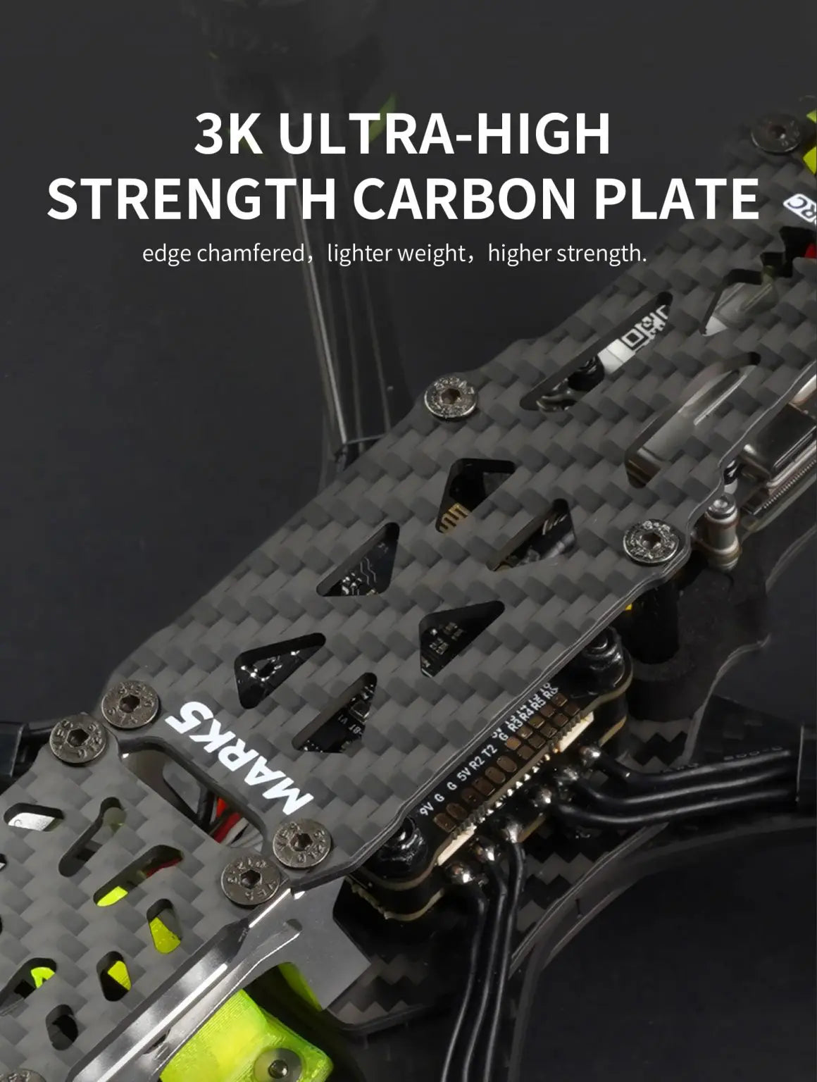 GEPRC MARK5 HD Vista Freestyle FPV, 3K ULTRA-HIGH STRENGTH CARBON PLATE cham