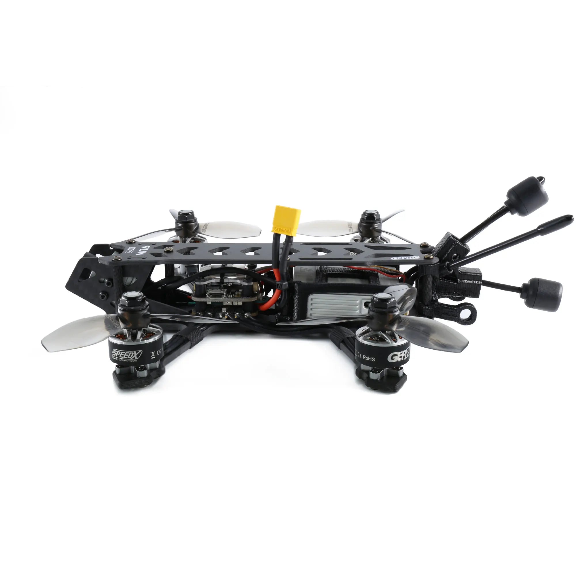 GEPRC RUN HD3, features a wheelbase of 155mm and various mounting hole options (30.5*30.5