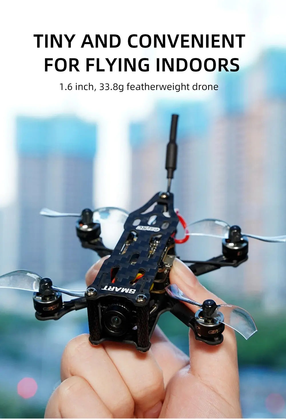 GEPRC SMART 16 Freestyle FPV Drone - Caddx Ant Camera GR0803-11000KV Motor Stable F411 FC لطائرة RC FPV خفيفة الوزن كوادكوبتر بدون طيار 10 GEPRC SMART 16 Freestyle FPV Drone, 1.6 inch, 33.8g featherweight drone GEP Iuvwb Epn