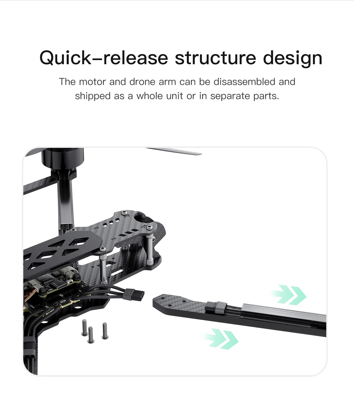 GEPRC MARK4 LR10 5.8G 1.6W Long Range 10inch FPV, motor and drone arm can be disassembled and shipped as a whole unit or in separate