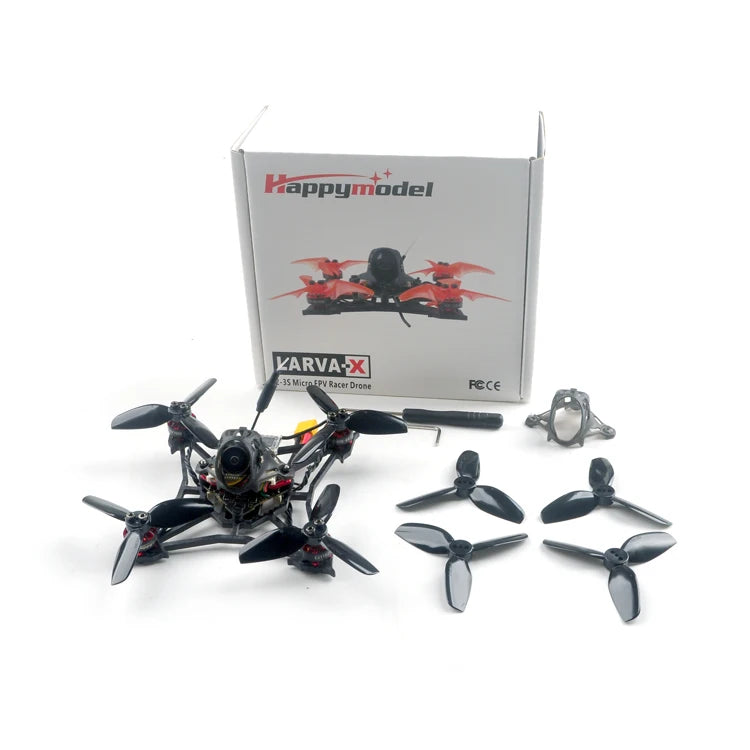 نسخة محدثة من طائرة Happymodel Larva X Drone - 100 مم Crazybee F4 PRO V3.0 2-3S 2.5 بوصة AIO FPV Racing Drone BNF مع كاميرا Runcam Nano2 7 Updated Version Happymodel Larva X Drone, Kappymadel YARVA S 35 Micgo FPv Racer Drone