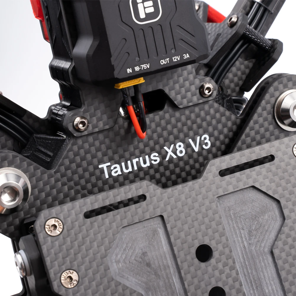 iFlight Taurus X8 V3 FPV Drone, the Taurus X8 HD features a CNC camera mount that allows for precise adjustment of