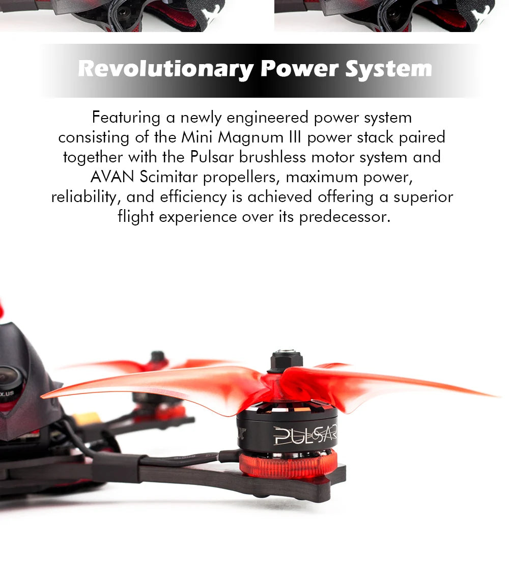 Emax Hawk 5 Pro - Sport PNP/BNF FPV, Emax Hawk 5 Pro, AVAN Scimitar propellers and the Mini Magnum IIl power system are