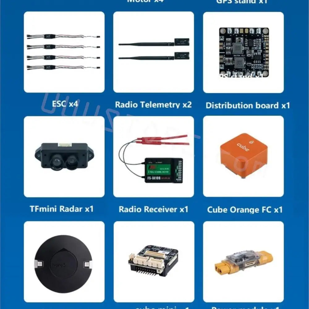 حزمة رف التعليم Hex EDU-450 للمبتدئين مجموعة نقل الحركة الأساسية UAV BNR / RTF COMBO 17 AidOldtd Ld ESC Radio Telemetry x2 Distribution board