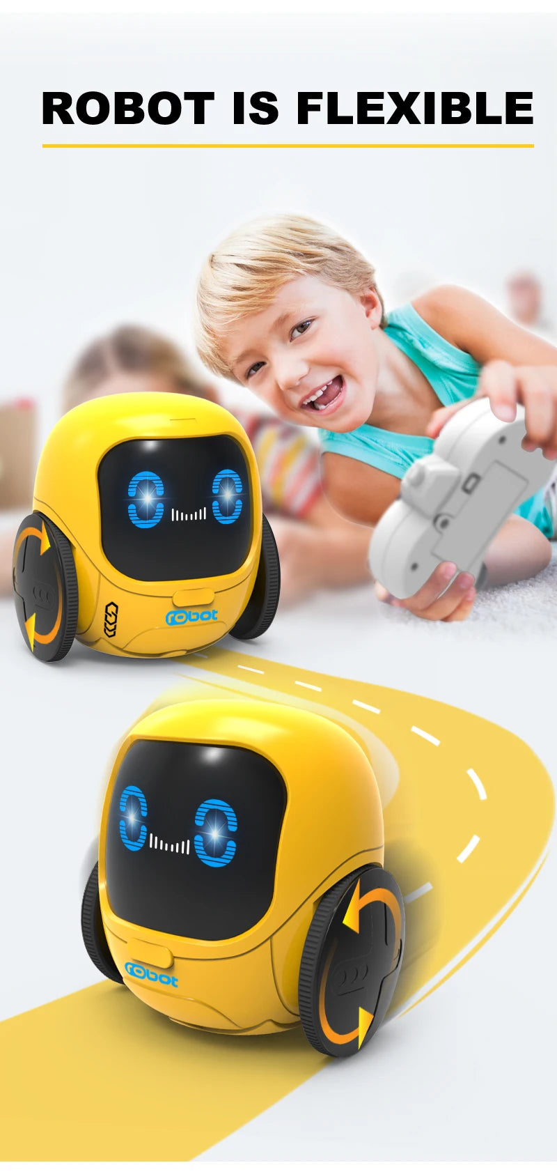 Circular Chubby Cartoon Q Version, ROBOT IS FLEXIBLE Ilmll rObot Iltll 