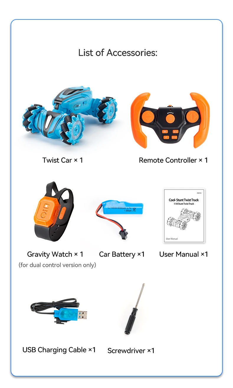 JJRC Q110 RC Stunt Twist Car - 2.4G جهاز تحكم عن بعد للتسلق على الطرق الوعرة سيارة بمستشعر إيماءات 4WD Drift RC Cars LED Light Kids Toy 29