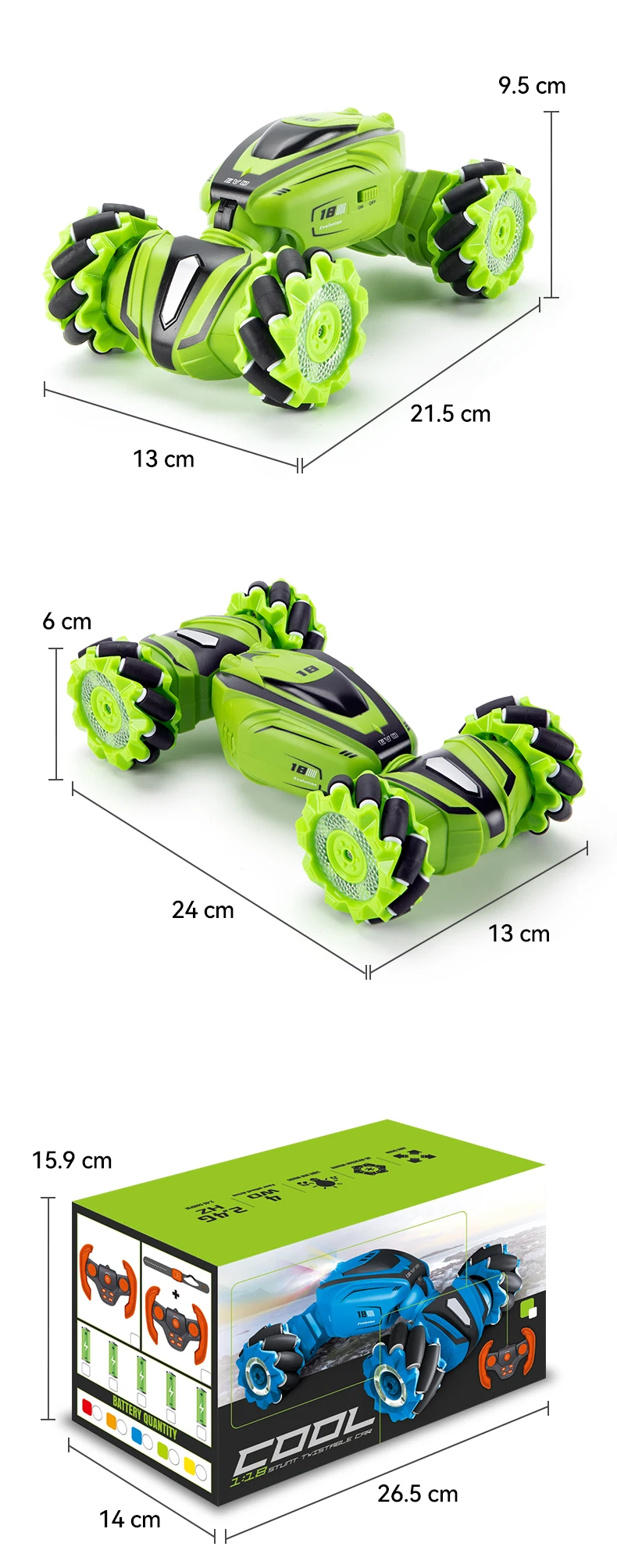JJRC Q110 RC Stunt Twist Car - 2.4G جهاز تحكم عن بعد للتسلق على الطرق الوعرة سيارة بمستشعر إيماءات 4WD Drift RC Cars LED Light Kids Toy 30