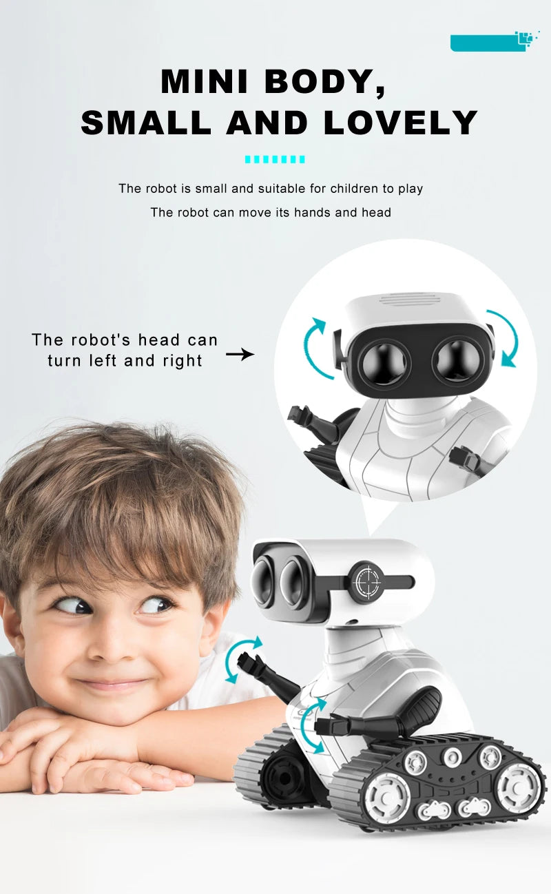 روبوت ذكي قابل لإعادة الشحن RC Ebo Robot - ألعاب للأطفال لعبة تفاعلية للتحكم عن بعد مع موسيقى رقص LED وعيون الأطفال هدية 16 Smart Robot Rechargeable RC Ebo Robot - Toy, Smart Robot Rechargeable RC Eb