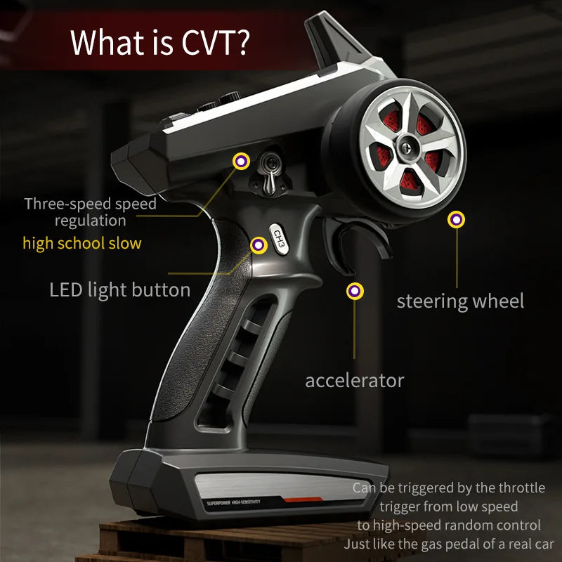 three-speed speed regulation high school slow LED light button steering wheel accelerator Can be triggered by