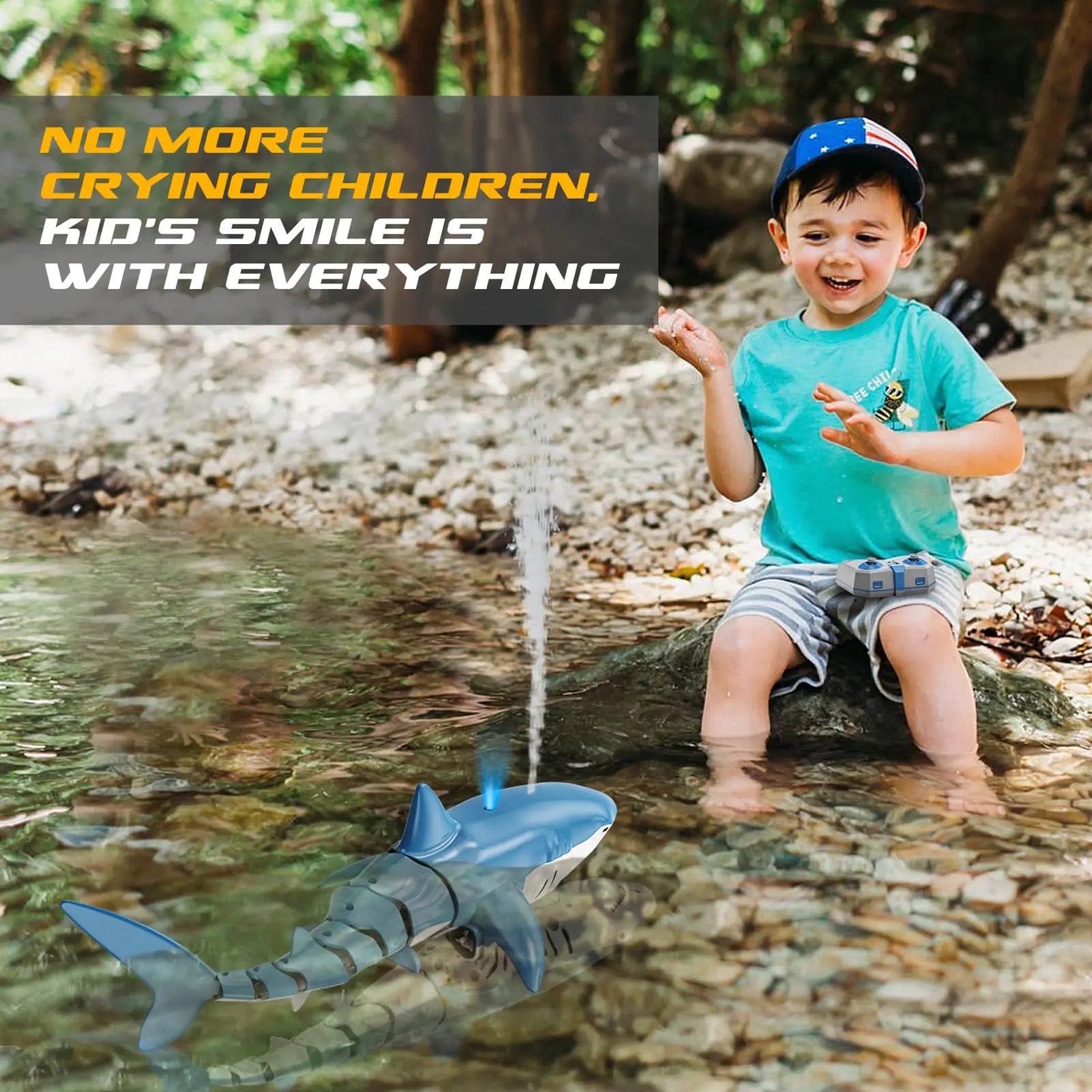 Smart Rc Shark whale Spray Water Toy, KiD'S SMILE I5 WITH EVERYTHING 1 CHILDREN 