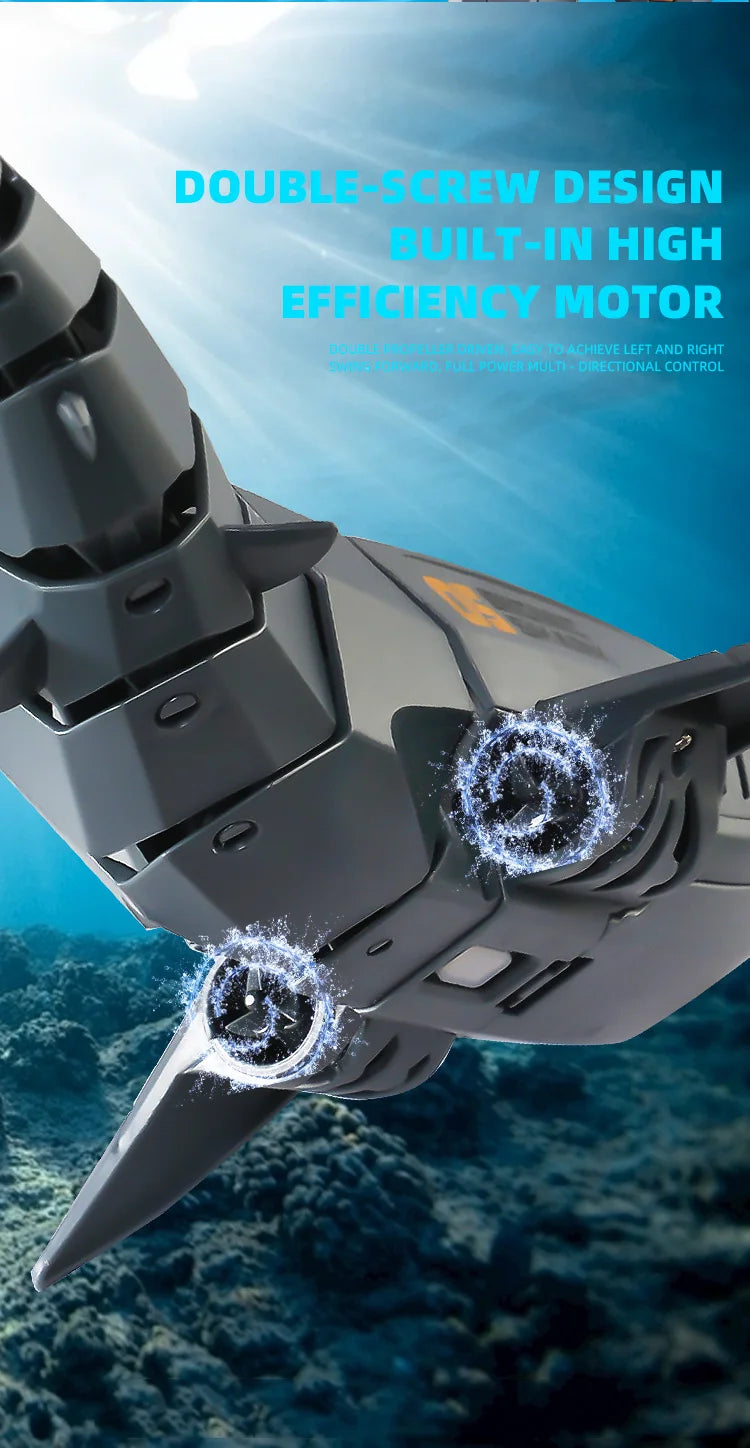 Smart Rc Shark whale Spray Water Toy, efricienv MOTOR E VENNCHHIEVE LEFT