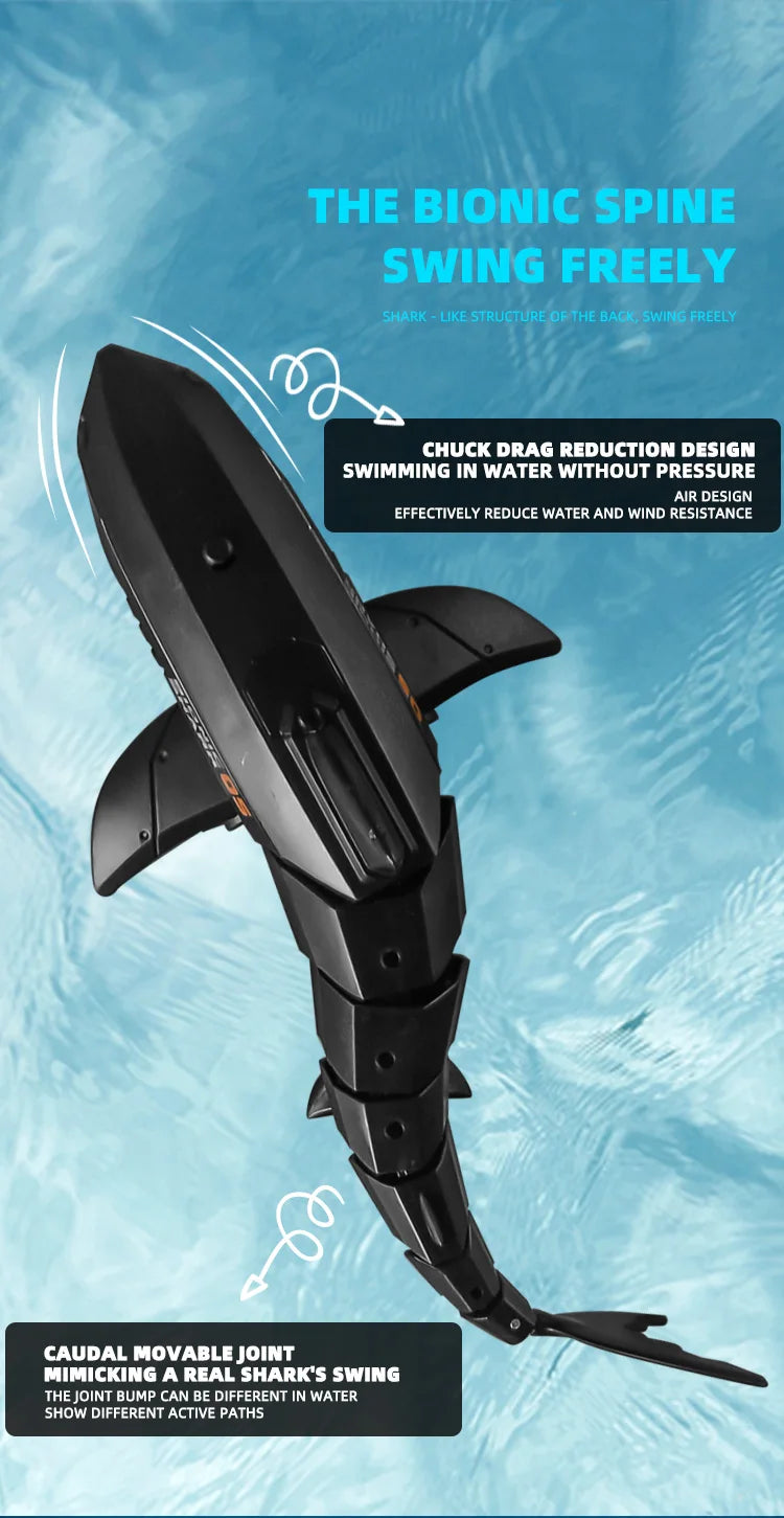 Smart Rc Shark whale Spray Water Toy, BIONIC SPINE SWING FREELY SHARK LIKE STRUCTURE OF THE 