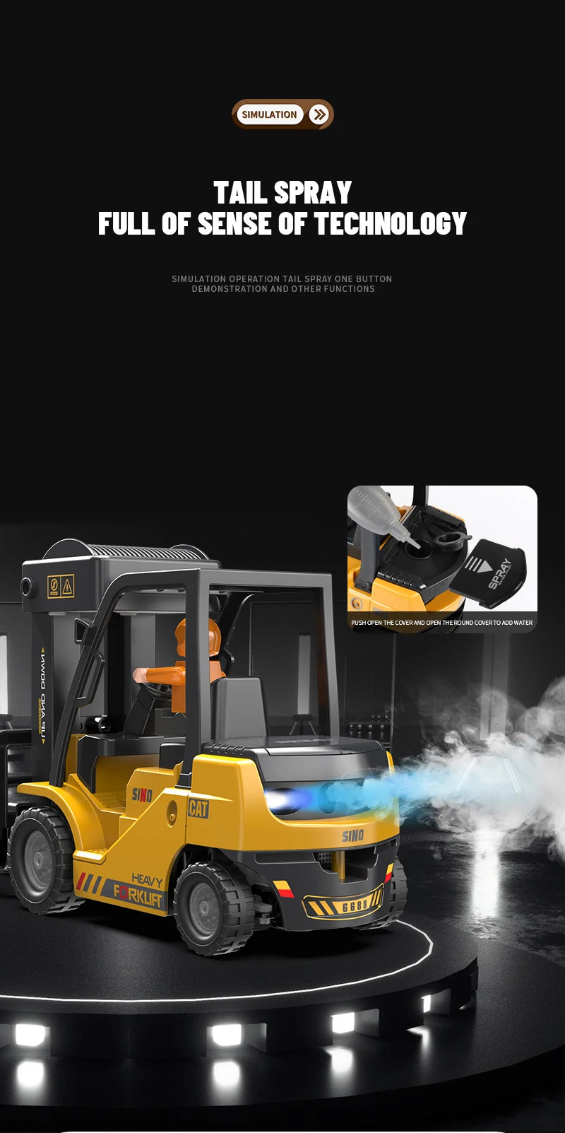 RC Car, SIMULATION TAIL SPRAY FULL OF SENSE OF TECHNOLOCY