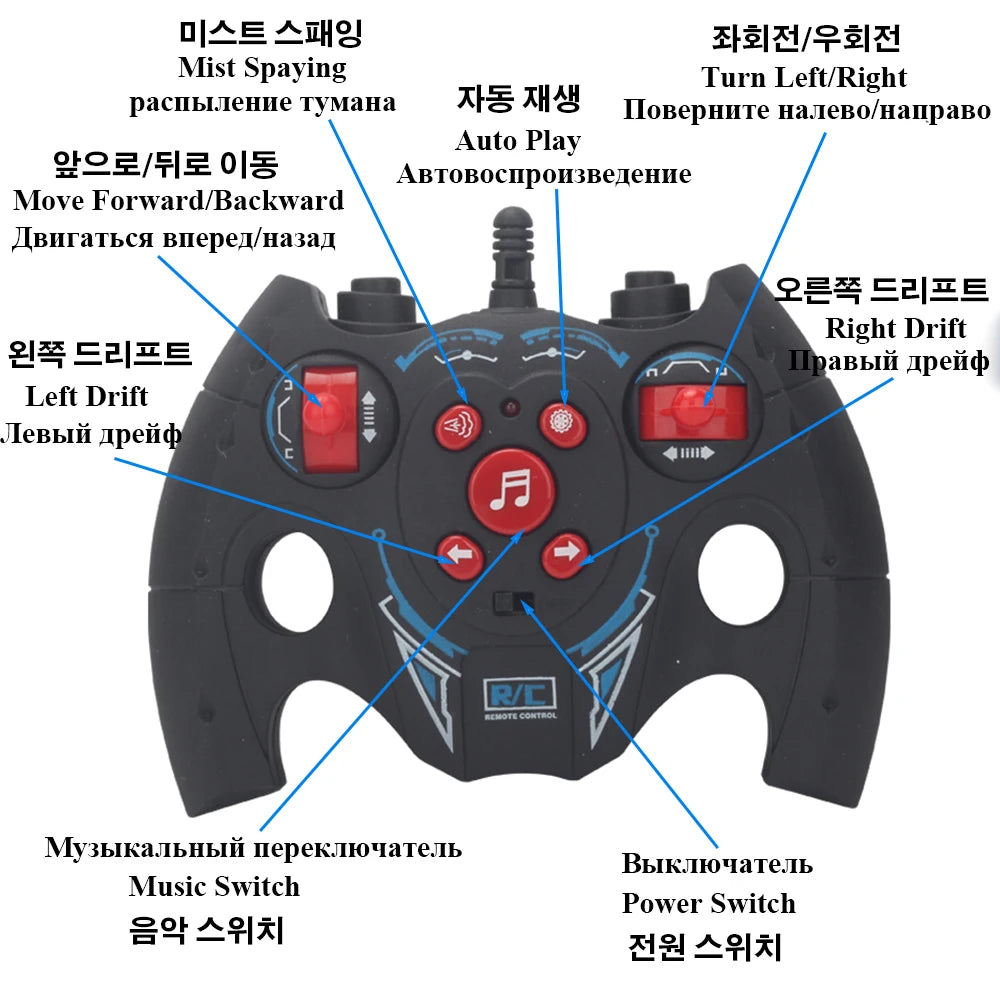 Paisible جديد روك الزاحف الكهربائية 4WD الانجراف RC سيارة - 2.4Ghz التحكم عن بعد حيلة رذاذ سيارات لعب للأولاد آلة على التحكم بالراديو 27 IoBepHITe HaJeBo/uarpaBo Auto
