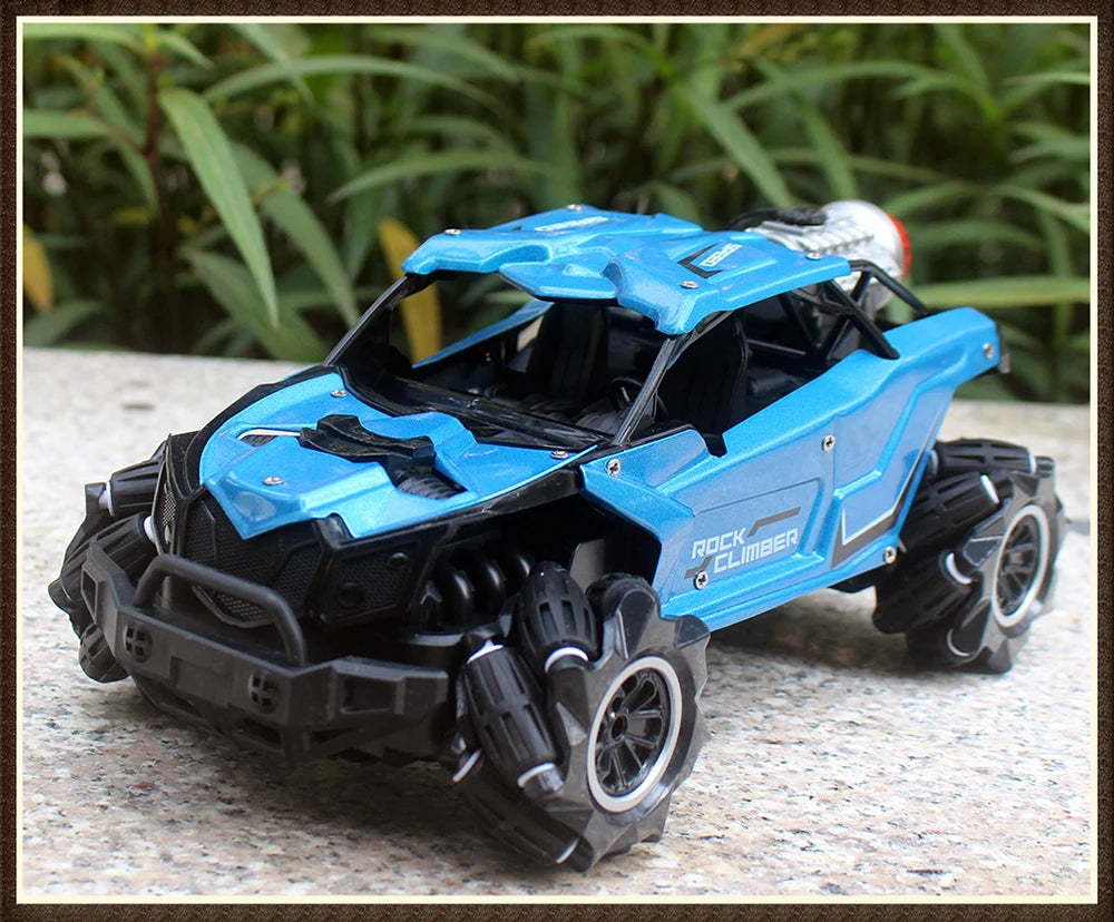 Paisible جديد روك الزاحف الكهربائية 4WD الانجراف RC سيارة - 2.4Ghz التحكم عن بعد حيلة رذاذ سيارات لعب للأولاد آلة على التحكم بالراديو 32 all the orders shipping from China, the battery will be placed inside the battery compartment of the car