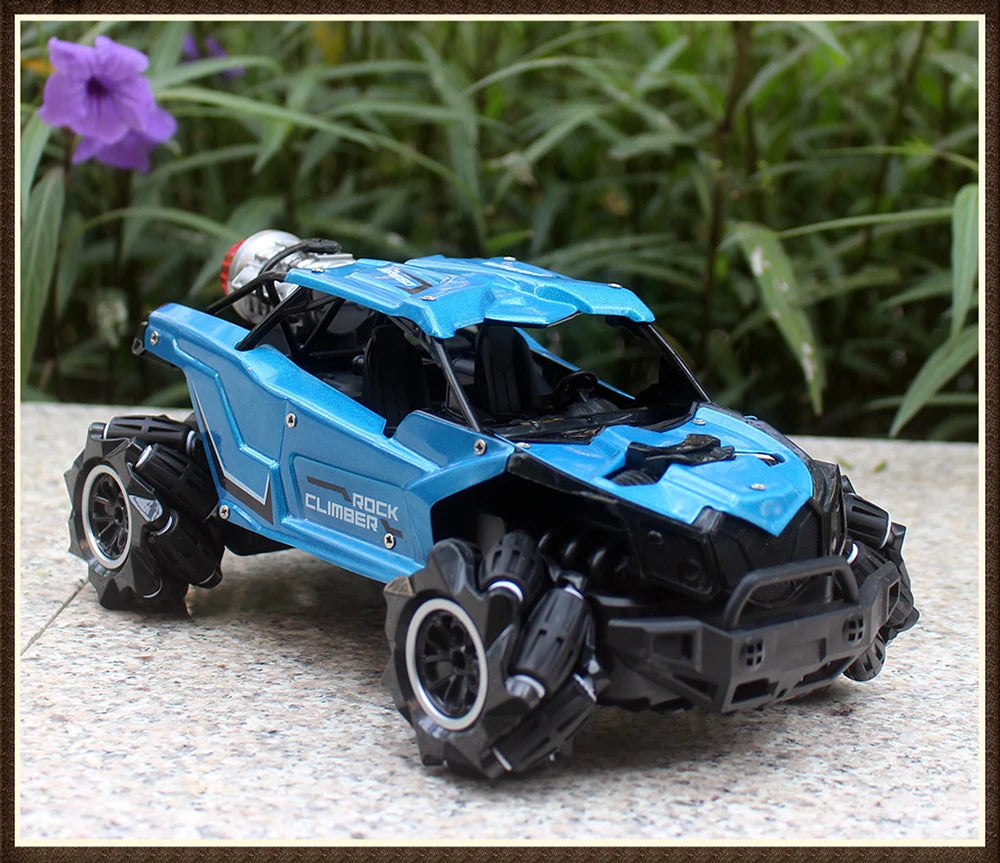 Paisible جديد روك الزاحف الكهربائية 4WD الانجراف RC سيارة - 2.4Ghz التحكم عن بعد حيلة رذاذ سيارات لعب للأولاد آلة على التحكم بالراديو 33 one 1800mah battery can also last about 60 minutes