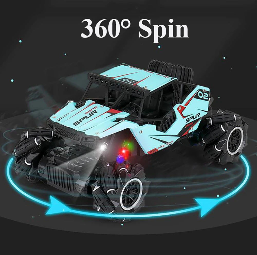 Paisible جديد روك الزاحف الكهربائية 4WD الانجراف RC سيارة - 2.4Ghz التحكم عن بعد حيلة رذاذ سيارات لعب للأولاد آلة على التحكم بالراديو 36 the product will be sent without its original retail box .