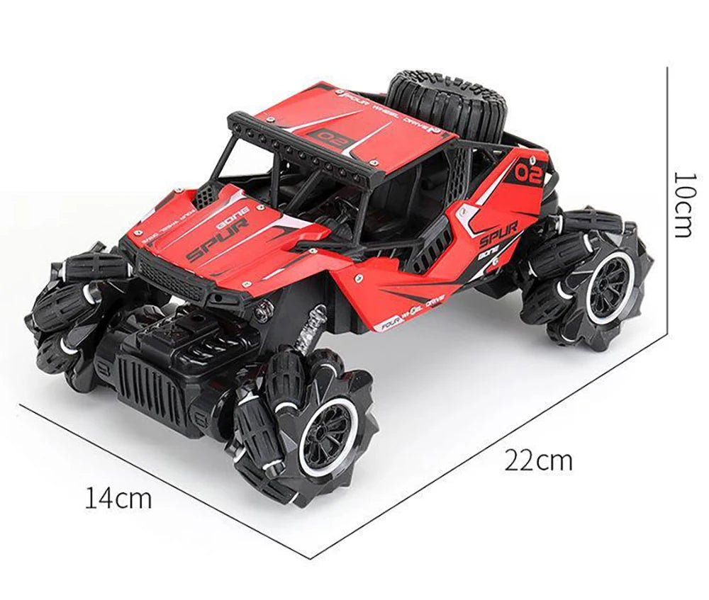 Paisible جديد روك الزاحف الكهربائية 4WD الانجراف RC سيارة - 2.4Ghz التحكم عن بعد حيلة رذاذ سيارات لعب للأولاد آلة على التحكم بالراديو 40 1-2cm error may exist by different measure way . Package: Retail Box .