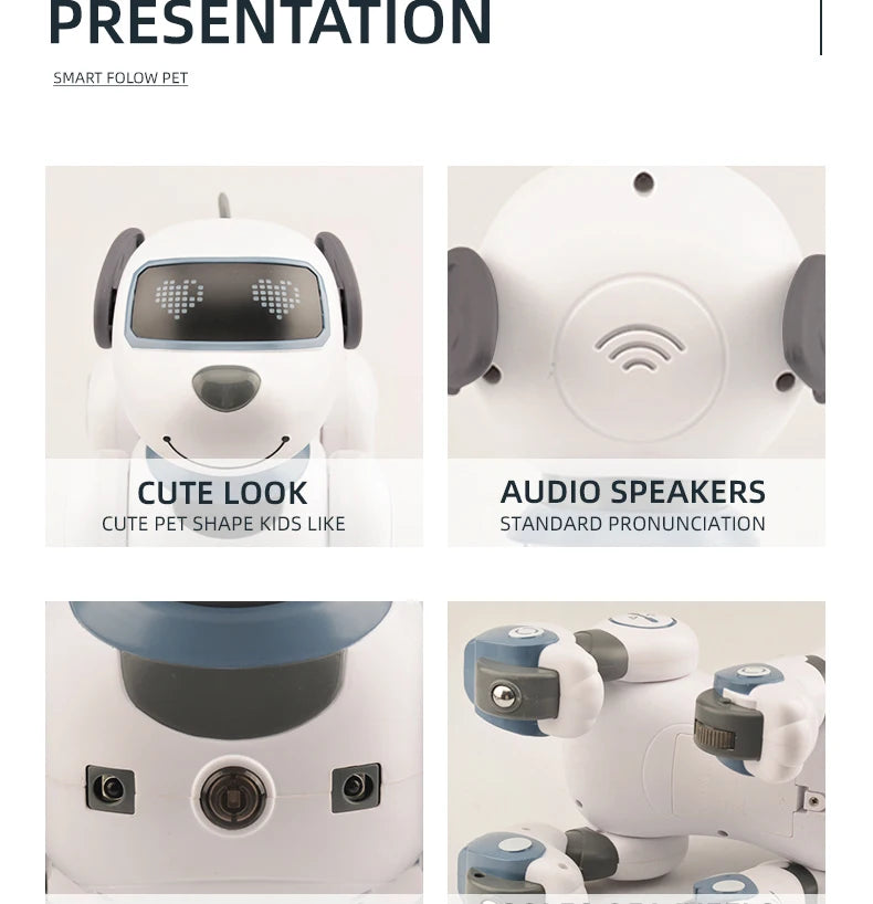 Funny RC Robot Electronic Dog Stunt Dog, PRESENTATION SMARLFOLOW PET CUTE LOOK AUDIO S
