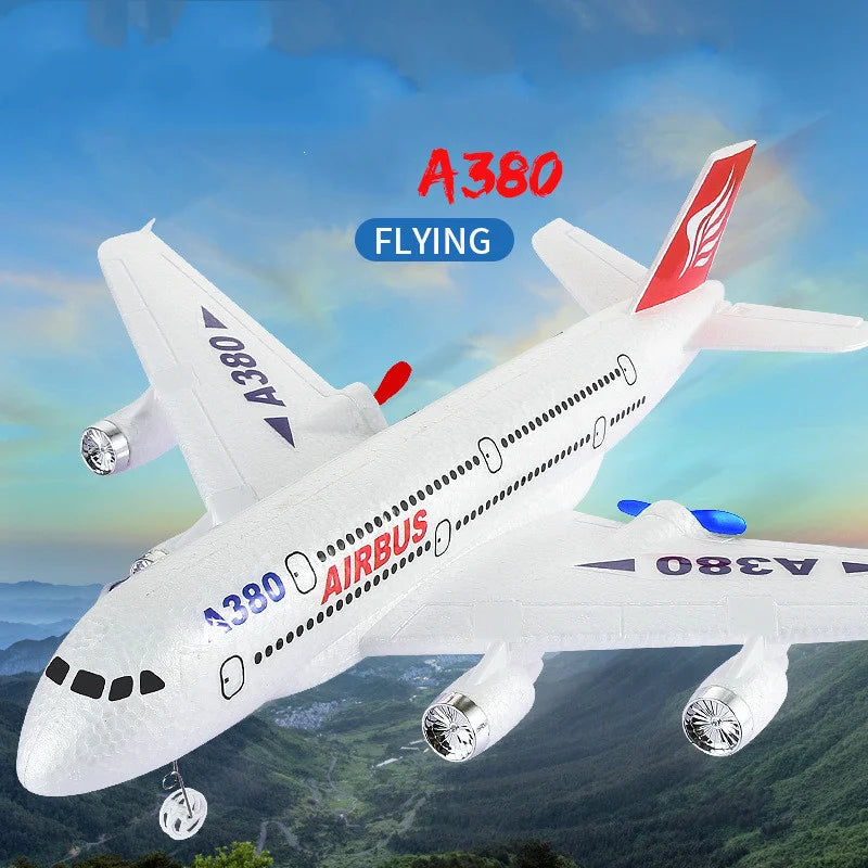 طائرة ايرباص A380 بوينغ 747 RC - لعبة التحكم عن بعد 2.4G طائرة ثابتة الجناح جيروسكوبية نموذج طائرة خارجية مع محرك هدية للأطفال 10 Airbus A380 Boeing 747 RC Airplane, A38O FLYING 08rv 1 'AIRBISC 4280
