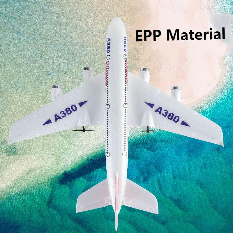 طائرة ايرباص A380 بوينغ 747 RC - لعبة التحكم عن بعد 2.4G طائرة ثابتة الجناح جيروسكوبية نموذج طائرة خارجية مع محرك هدية للأطفال 13 Airbus A380 Boeing 747 RC Airplane - Remote Control Toy