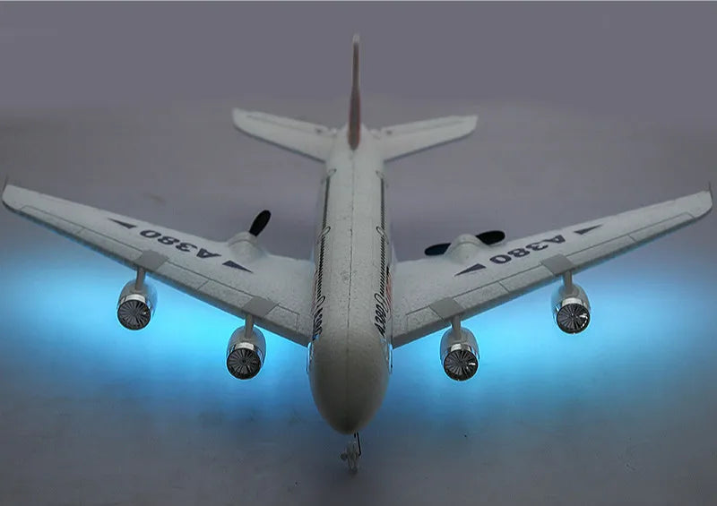 طائرة ايرباص A380 بوينغ 747 RC - لعبة التحكم عن بعد 2.4G طائرة ثابتة الجناح جيروسكوبية نموذج طائرة خارجية مع محرك هدية للأطفال 19 Airbus A380 Boeing 747 RC Airplane - Remote Control Toy